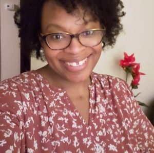 Floral puff shoulder blouse